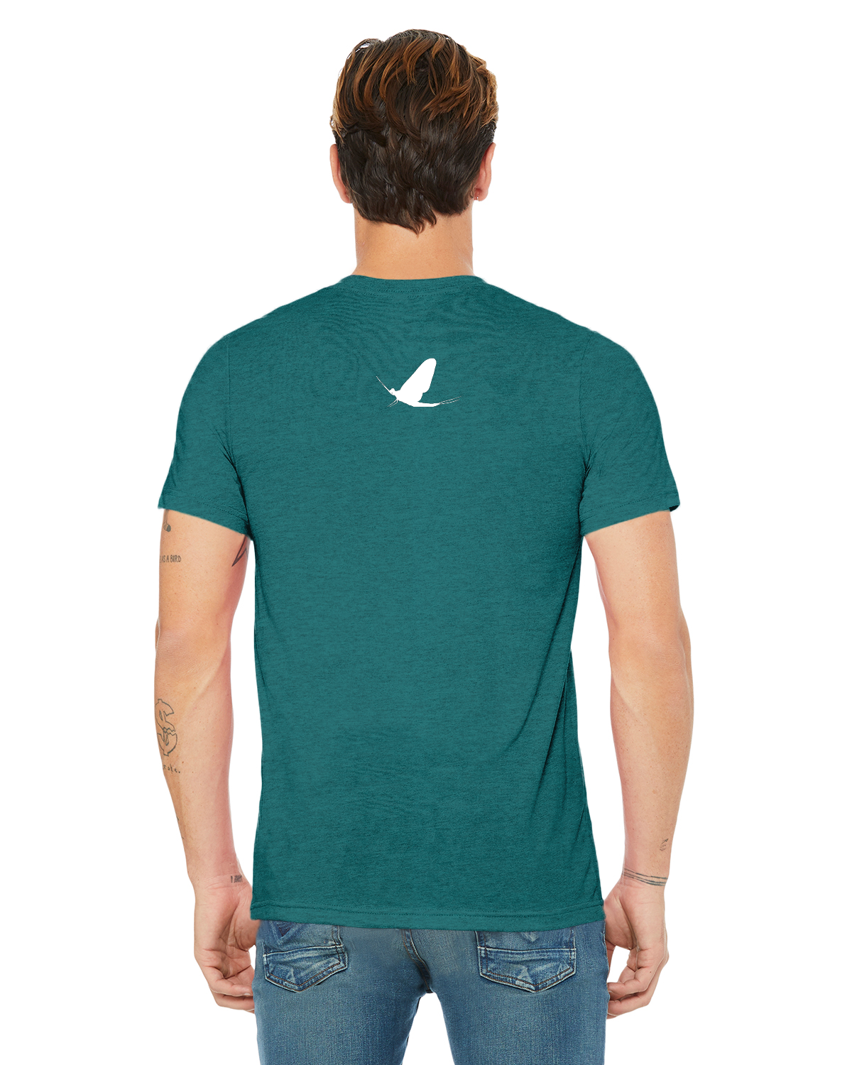 Watershed Fishing Apparel & Co. Classic Logo (White) Unisex Triblend T-Shirt