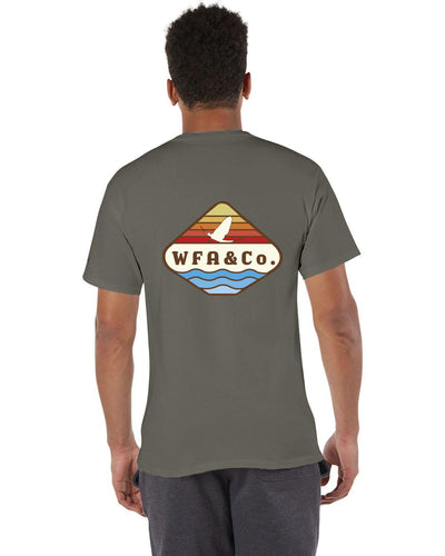 Watershed Fishing Apparel & Co. Signature Series Mayfly Sunset Champion Short-Sleeve T-Shirt