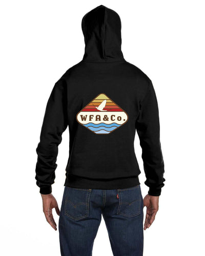 Watershed Fishing Apparel & Co. Signature Series Mayfly Sunset Champion Double Dry Eco Hoodie
