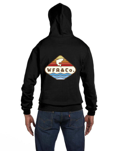 Watershed Fishing Apparel & Co. Signature Series Trout Sunset Champion Double Dry Eco Hoodie