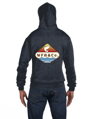 Watershed Fishing Apparel & Co. Signature Series Trout Sunset Champion Double Dry Eco Hoodie