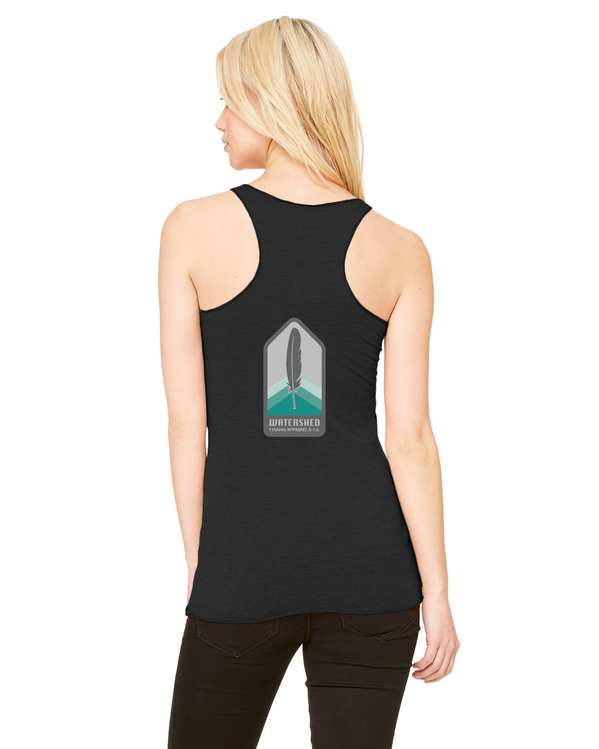 Watershed Fishing Apparel & Co. Signature Series Eagle's Feather Ladies' Triblend Racerback Tank