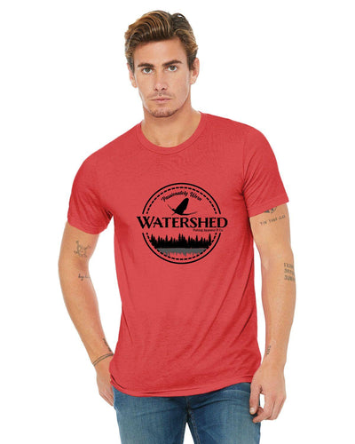 Watershed Fishing Apparel & Co. Classic Logo (Black) Unisex Triblend T-Shirt