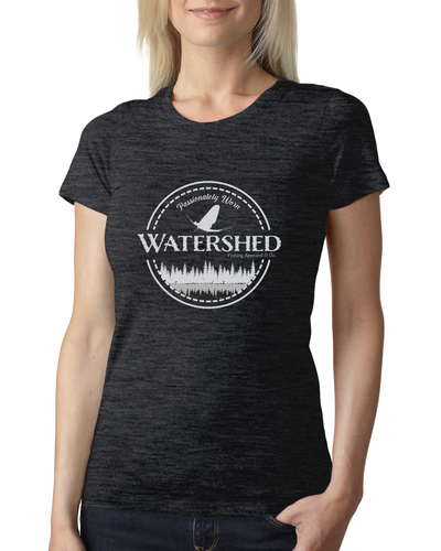 Watershed Fishing Apparel & Co. Classic Logo (Grey) Ladies' Triblend Crew