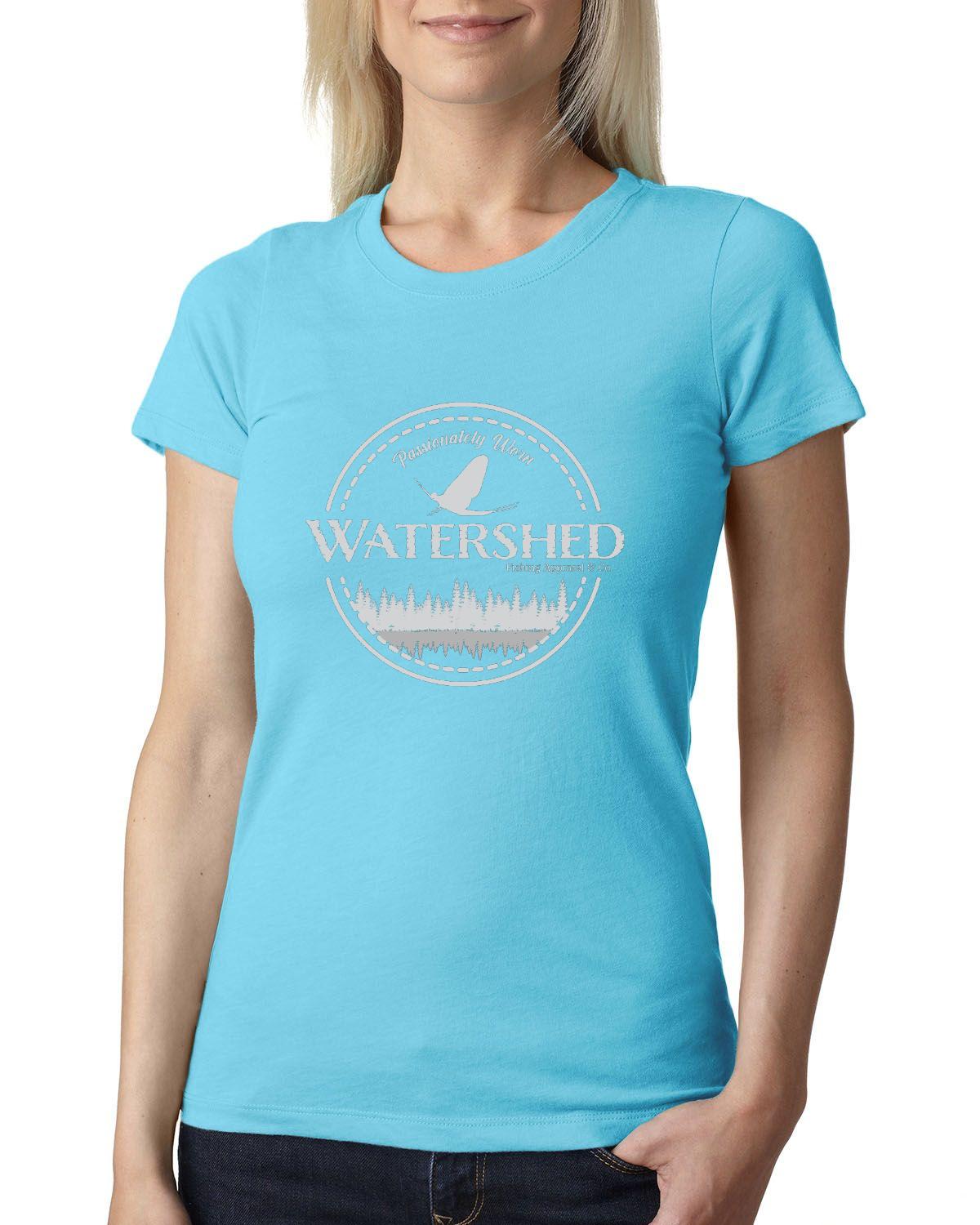 Watershed Fishing Apparel & Co. Classic Logo (Grey) Ladies' Triblend Crew