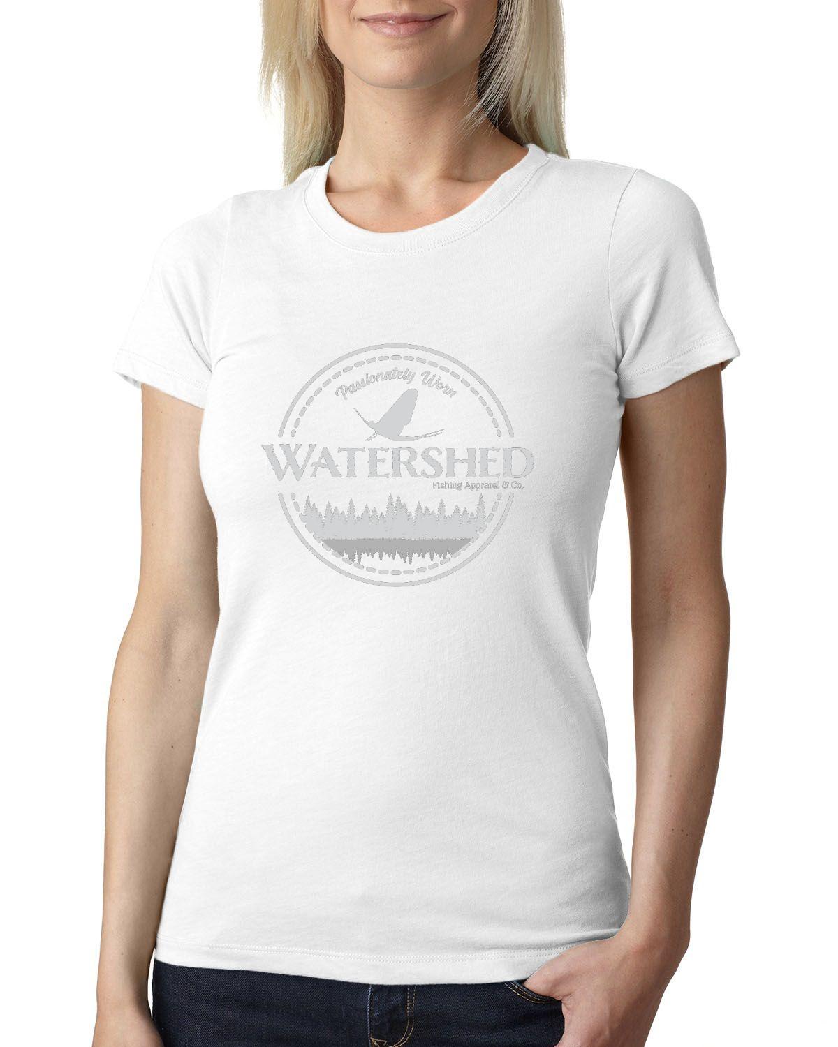 Watershed Fishing Apparel & Co. Classic Logo (Grey) Ladies' Triblend Crew