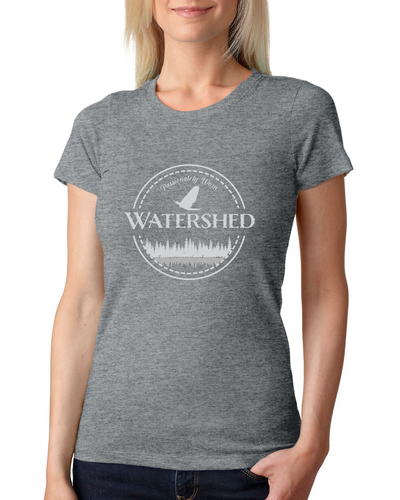 Watershed Fishing Apparel & Co. Classic Logo (Grey) Ladies' Triblend Crew
