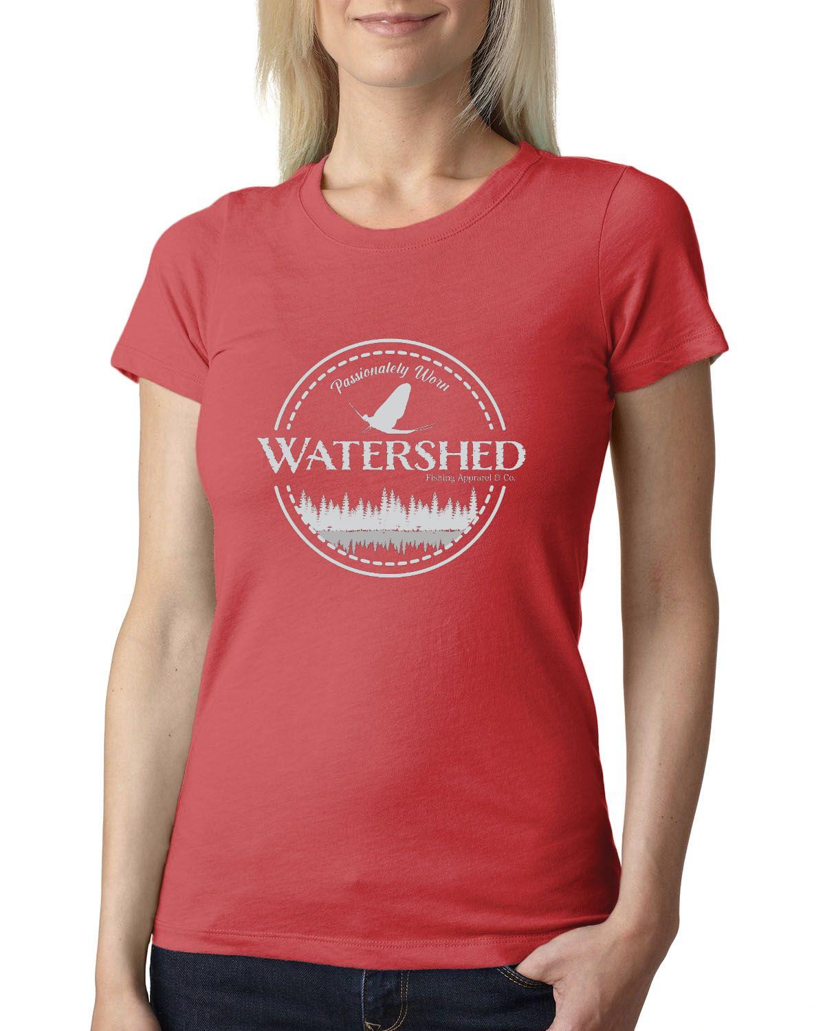 Watershed Fishing Apparel & Co. Classic Logo (Grey) Ladies' Triblend Crew