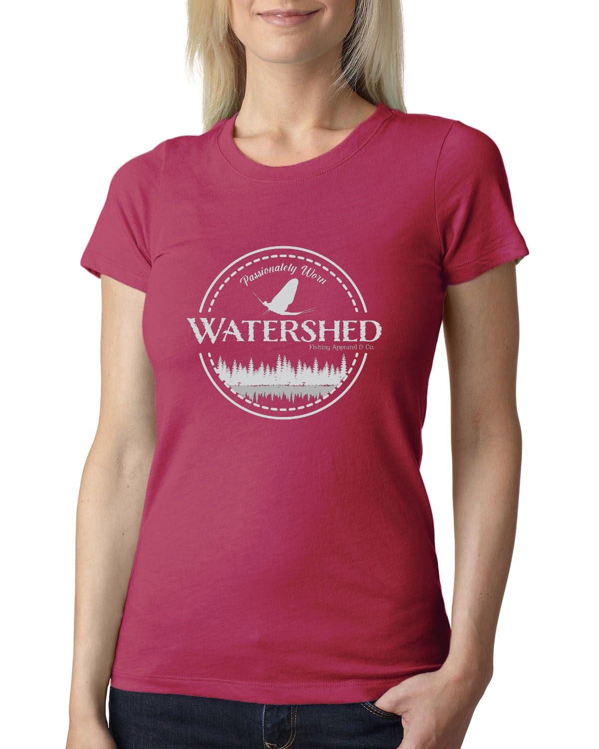 Watershed Fishing Apparel & Co. Classic Logo (Grey) Ladies' Triblend Crew