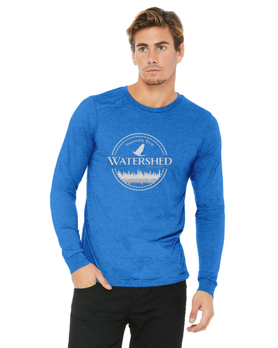 Watershed Fishing Apparel & Co. Classic Logo (Light Grey) Unisex Jersey Long-Sleeve T-Shirt