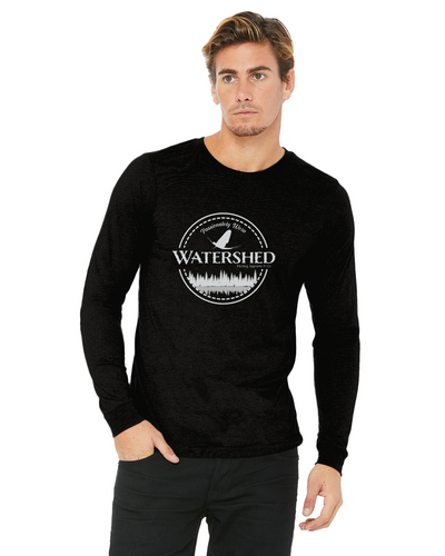 Watershed Fishing Apparel & Co. Classic Logo (Light Grey) Unisex Jersey Long-Sleeve T-Shirt