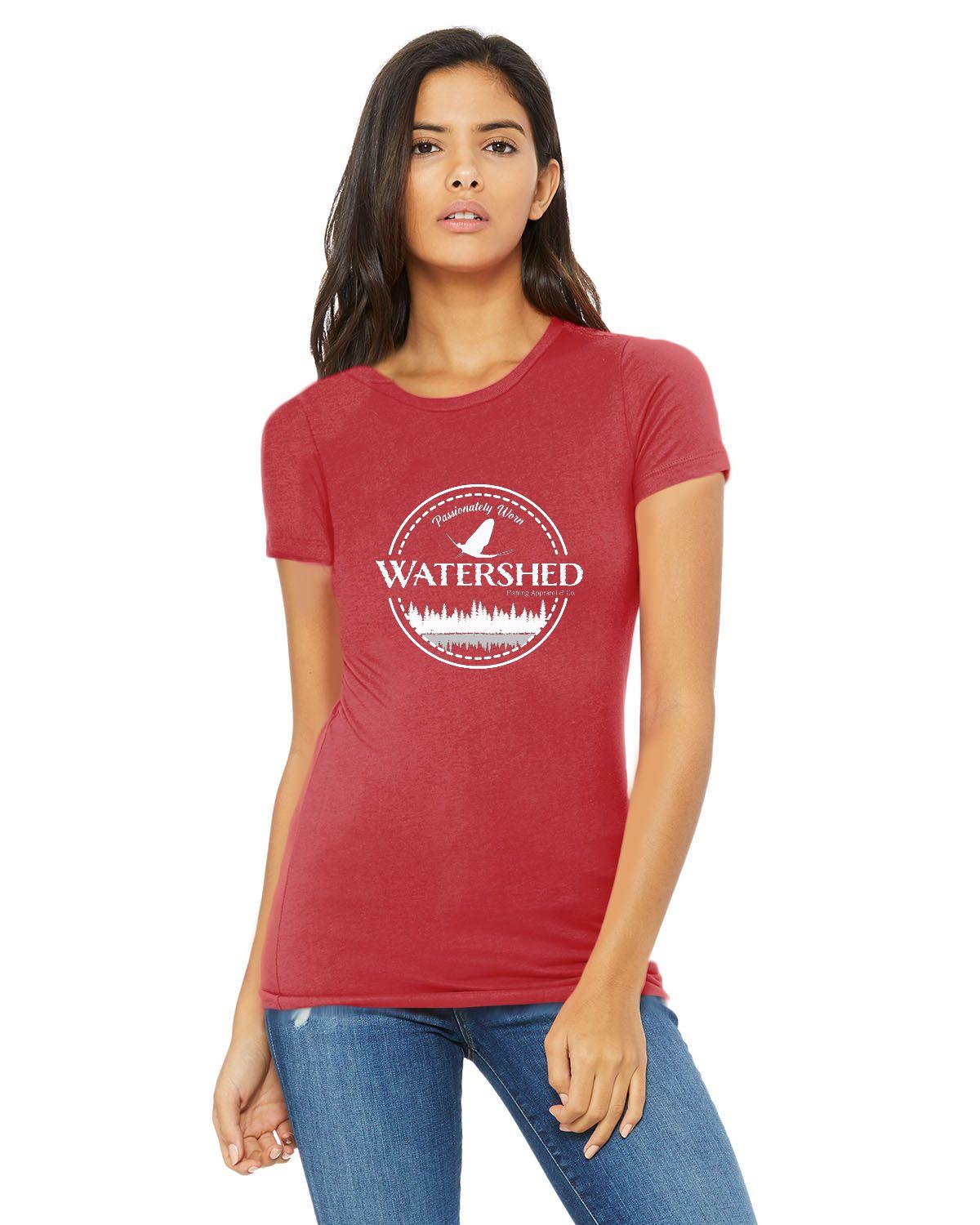 Watershed Fishing Apparel & Co. Classic Logo (White) Ladies' 'The Favorite' T-Shirt