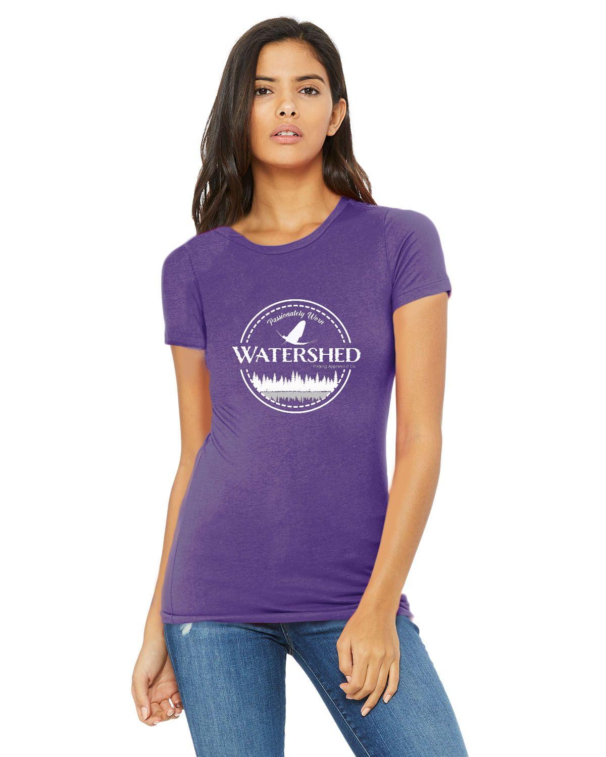 Watershed Fishing Apparel & Co. Classic Logo (White) Ladies' 'The Favorite' T-Shirt