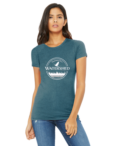 Watershed Fishing Apparel & Co. Classic Logo (White) Ladies' 'The Favorite' T-Shirt