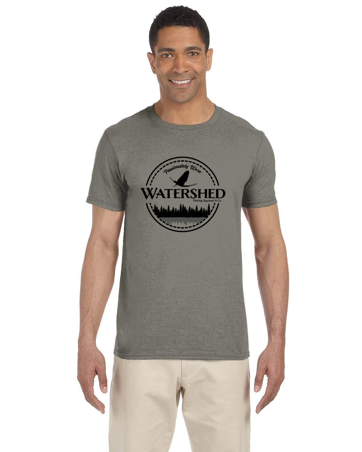 Watershed Fishing Apparel & Co. Classic Logo (Black) Soft Feel T-Shirt
