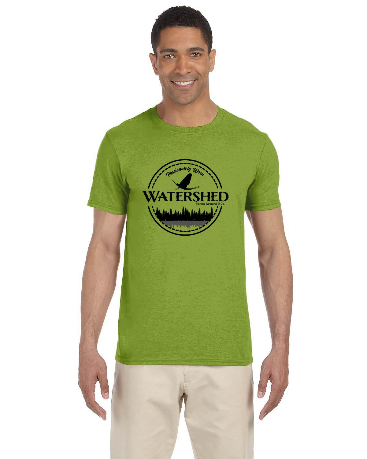 Watershed Fishing Apparel & Co. Classic Logo (Black) Soft Feel T-Shirt