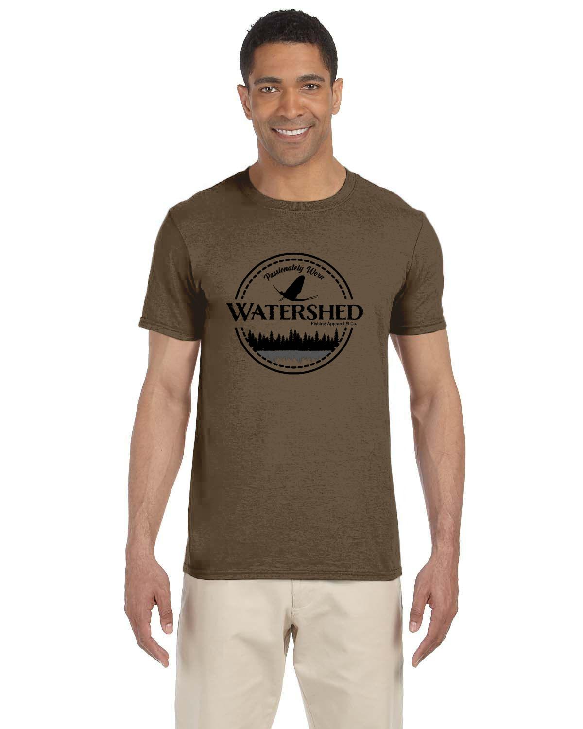 Watershed Fishing Apparel & Co. Classic Logo (Black) Soft Feel T-Shirt
