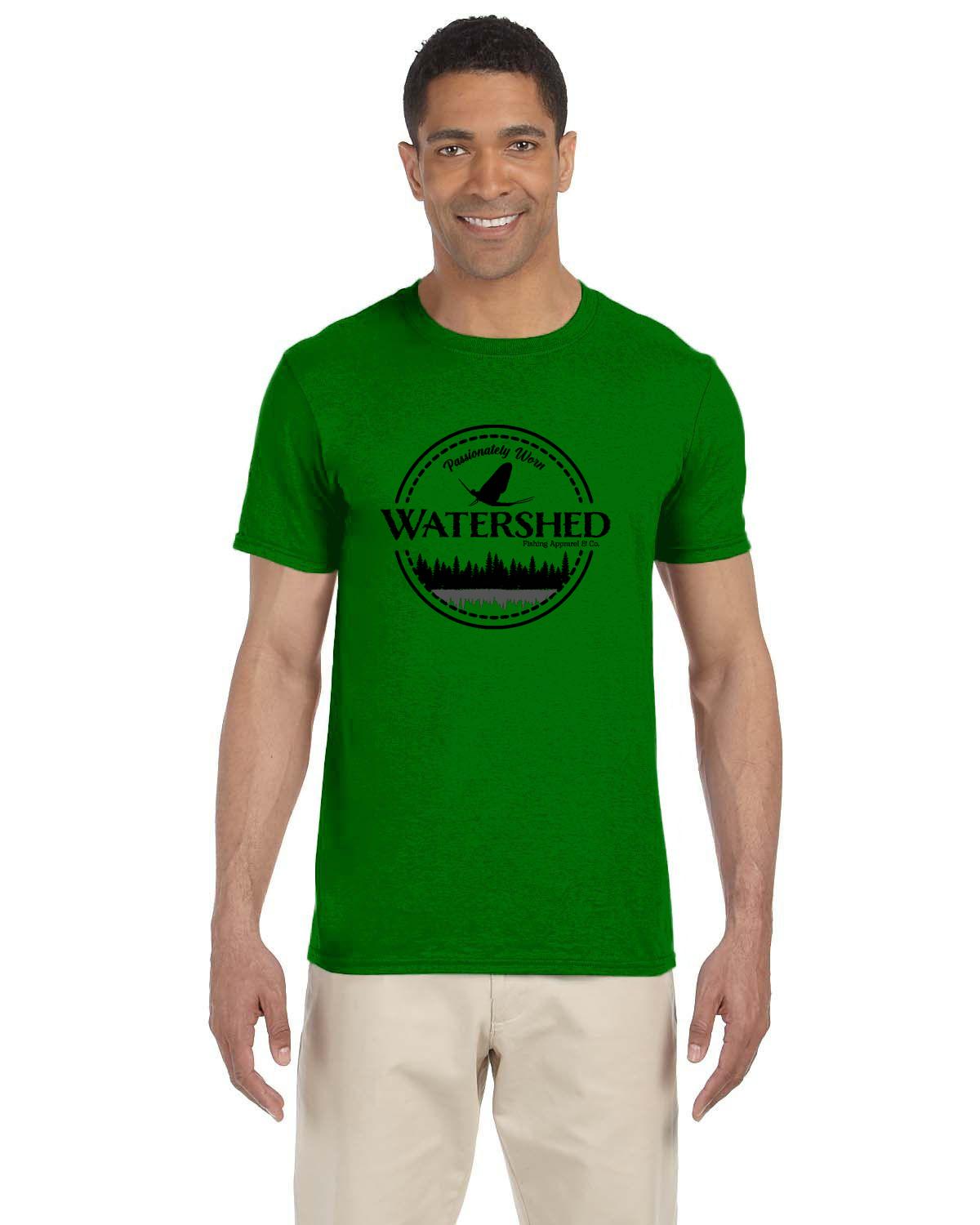 Watershed Fishing Apparel & Co. Classic Logo (Black) Soft Feel T-Shirt