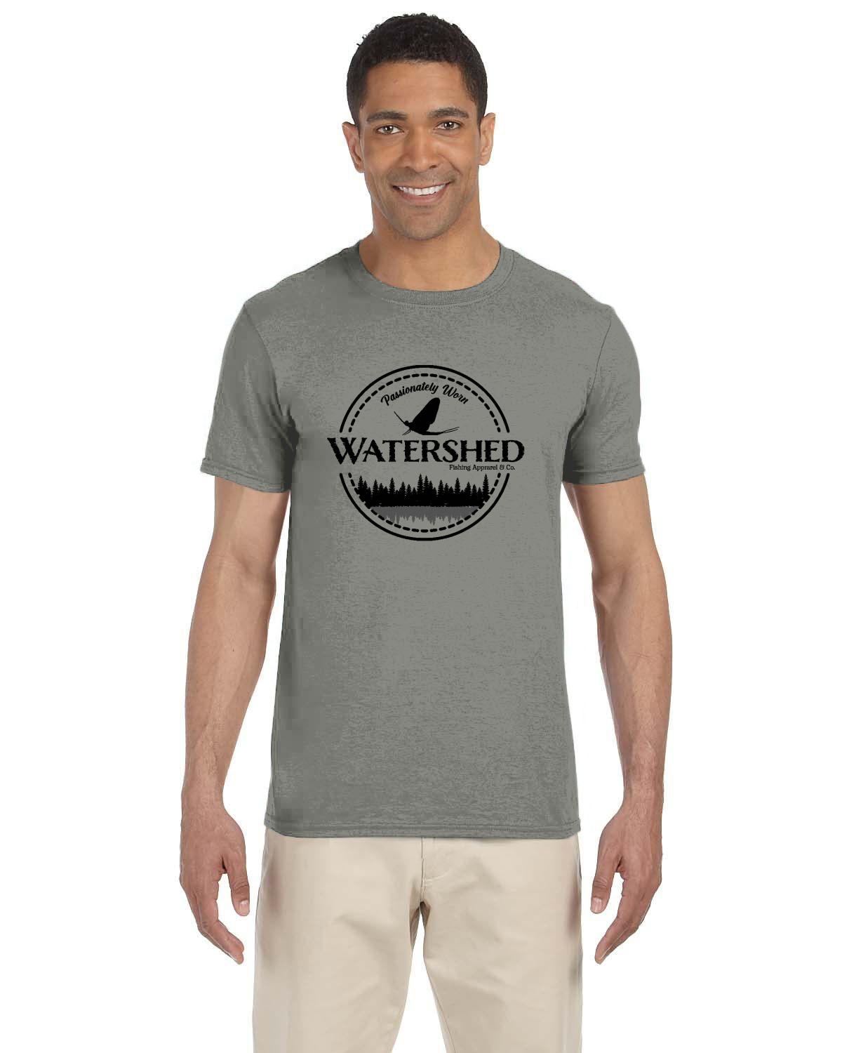 Watershed Fishing Apparel & Co. Classic Logo (Black) Soft Feel T-Shirt