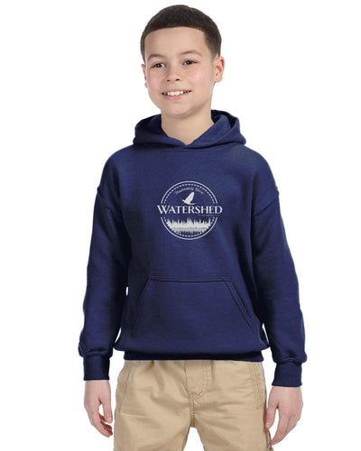 Watershed Fishing Apparel & Co. Classic Logo (Light Grey) Youth Hoodie
