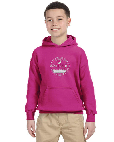 Watershed Fishing Apparel & Co. Classic Logo (Light Grey) Youth Hoodie