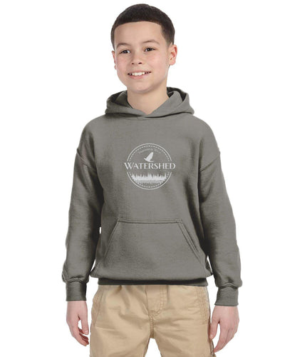 Watershed Fishing Apparel & Co. Classic Logo (Light Grey) Youth Hoodie