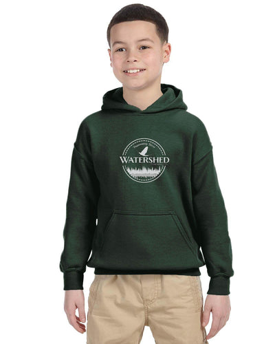 Watershed Fishing Apparel & Co. Classic Logo (Light Grey) Youth Hoodie