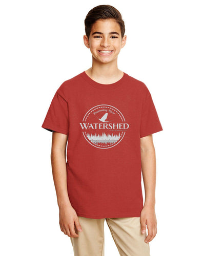 Watershed Fishing Apparel & Co. Classic Logo (Light Grey) Youth T-Shirt