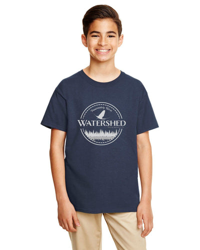 Watershed Fishing Apparel & Co. Classic Logo (Light Grey) Youth T-Shirt