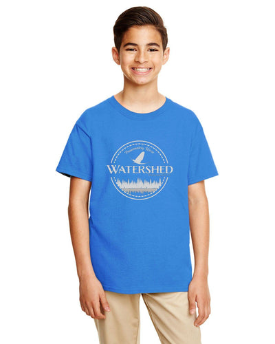 Watershed Fishing Apparel & Co. Classic Logo (Light Grey) Youth T-Shirt