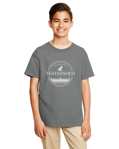 Watershed Fishing Apparel & Co. Classic Logo (Light Grey) Youth T-Shirt