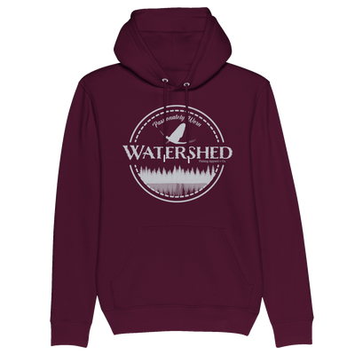 Watershed Fishing Apparel & Co. Classic Logo (Light Grey) Organic Unisex Pullover Hoodie