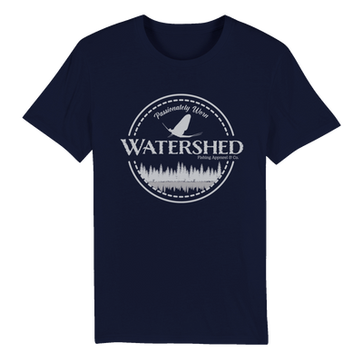 Watershed Fishing Apparel & Co. Classic Logo (Light Grey) Organic Unisex Crewneck T-shirt
