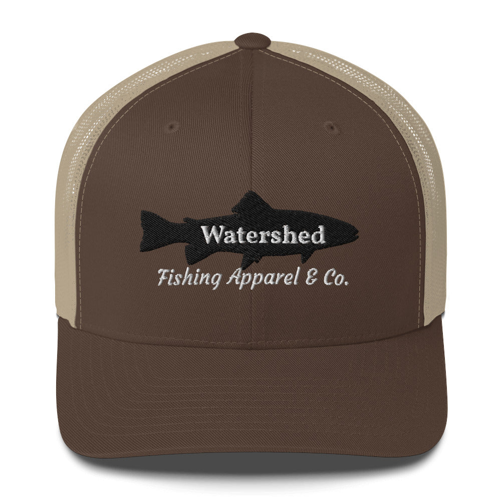 Watershed Fishing Apparel & Co. Embroidered Trout Trucker Cap