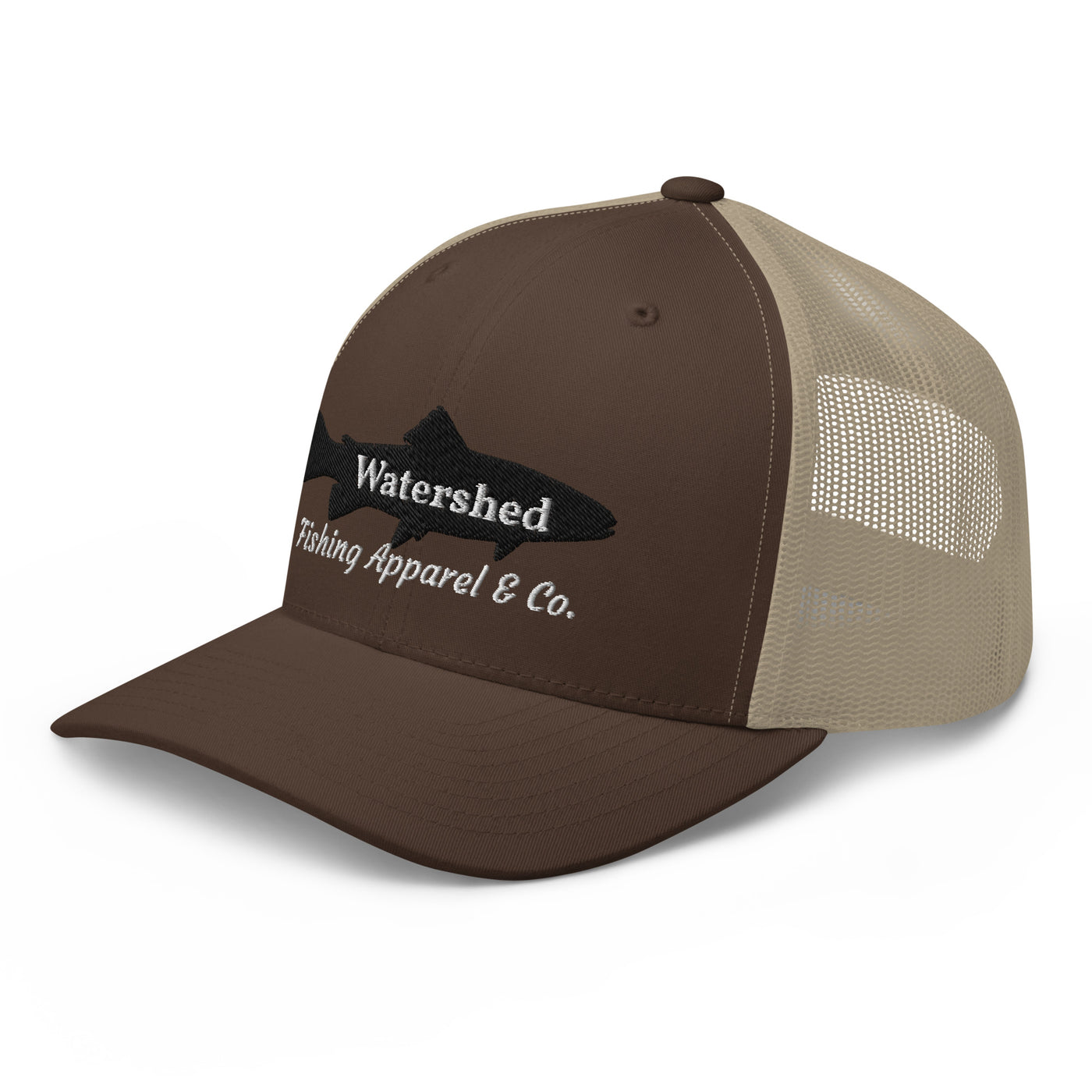 Watershed Fishing Apparel & Co. Embroidered Trout Trucker Cap