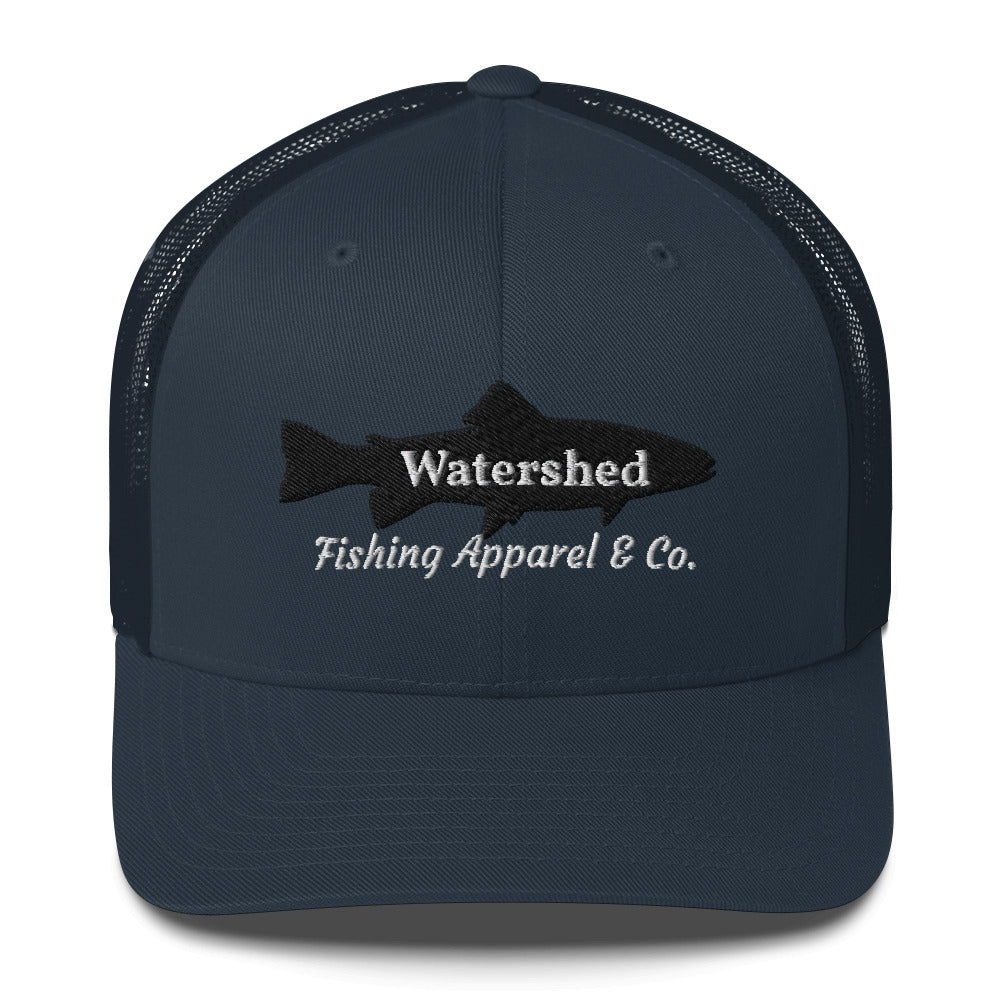 Watershed Fishing Apparel & Co. Embroidered Trout Trucker Cap