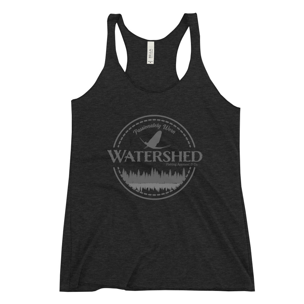 Watershed Fishing Apparel Classic Logo (Light Grey) Women's Racerback Tank